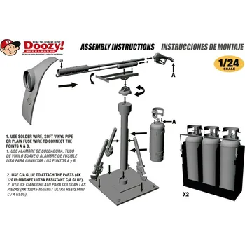 Cizojazyčná kniha AK Interactive TRUCK FLAMETHROWER WITH CAR FENDER PROTECTIVE SHIELD / LANZALLAMAS POST APOCALÍPTICO PARA PICK-UP UNIVERSAL CON PROTECTOR HECHO DE UN GUARDABARROS