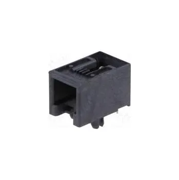 Elektrická zásuvka Zásuvka RJ9 PIN 4 Kat 3 nízkoprofilové Uspořádání výv 4p4c