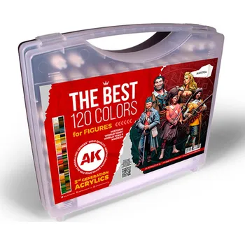 Modelářská barva AK Interactive 3G PLASTIC BRIEFCASE 120 FIGURE COLORS