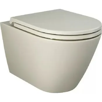 Klozet Závěsná toaleta RAK Feeling, šedohnědá, bez okraje, bez speciální glazury, tvar zapuštěný: hluboký, výpust WC: horizontáln... RAK CERAMICS