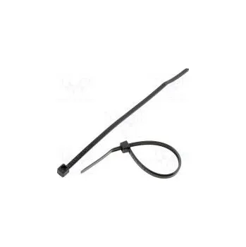 Cable tie L 100mm W 2.5mm polyamide 80N black Ømax 22mm T
