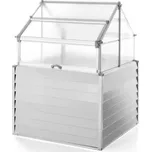 Vyvýšený záhon Garden, stříbrný, odolný, 120 x 120 x 169 cm - N POWERTEC