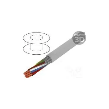 elektrický kabel BITNER S30595 Vodič BiT LiYCY 12x0,5mm2 PVC šedá 300/300V CPR Eca