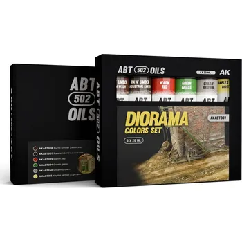 AK Interactive DIORAMA COLORS SET - ABT 502 OILS