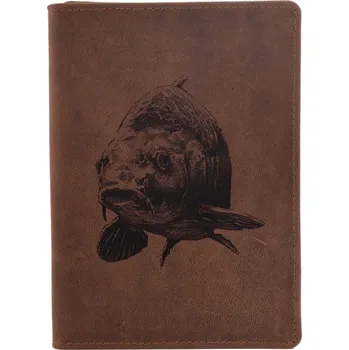 Pouzdro na rybářské vybavení Mercucio Dokladovka Světlehnědá Vzor 47 Kapr Hlava