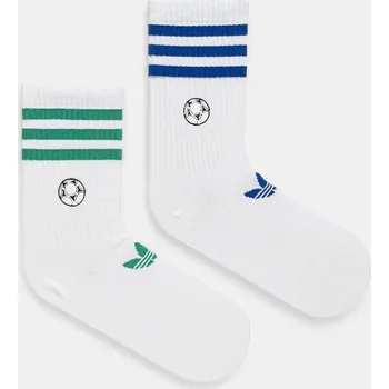Ponožky adidas Originals Football CR 2-pack JW2986 bílá 00X, vel. 43/45