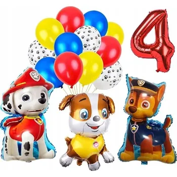 Balónek BALÓNKY SADA k narozeninám 4 ROKY Paw Tlapková patrola