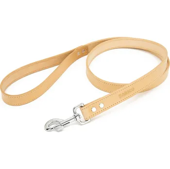 Vodítko pro psa BARICO Kožené vodítko Natural Typ karabiny / Šířka vodítka: Velká / 2,5 cm