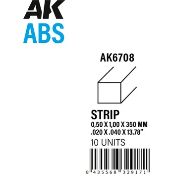 AK Interactive Strips 0.50 x 1.00 x 350mm - ABS STRIP