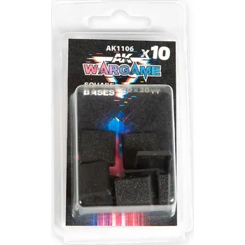 AK Interactive PLASTIC WARGAME BASES. SQUARE BASE 20x20mm