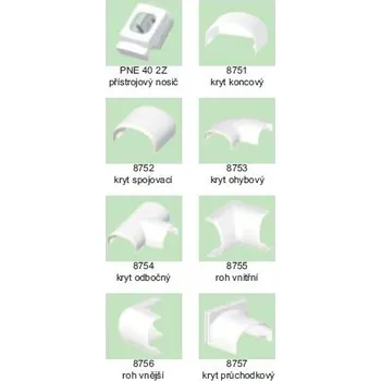 kabelová chránička Kryt LE 40 spojovací 8752 HB KOPOS - KOLIN a.s. 41-06-270-48752