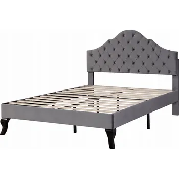 Postel Jednolůžková dřevěná postel Arhatreya 90x200 cm šedá