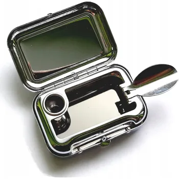 Popelník KAPESNÍ OCELOVÝ POPELNÍK PŘENOSNÝ 6x4x2 CM