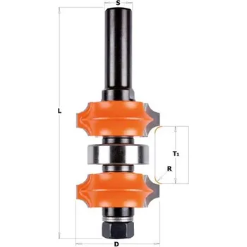 Příslušenství k nářadí IGM CMT C900 Zaoblovací oboustranná fréza - R2 nebo 3 I11,1-31,75 S=12mm, C90062211