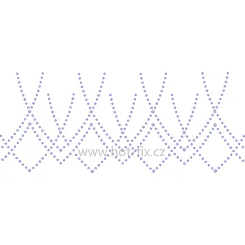 OP043 - ozdobný pás nažehlovací hot-fix kamínková aplikace na textil, rozměry cca 33,7x14,0cm barva: kameny barva 201 AB Crystal /stříbrná s duhovým efektem