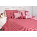 Podpěrová s.r.o. Krepové povlečení ČERVENÁ KOSTIČKA negativ/pozitiv Velikost: 140x200 cm (1 ks), 70x90 cm (1 ks)