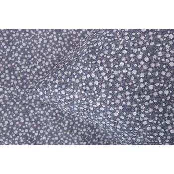 Povlečení Podpěrová s.r.o. Krepové povlečení MODRÉ KYTIČKY tmavé Velikost: 240x200 cm (1 ks), 70x90 cm (2 ks) ŠEV na peřině