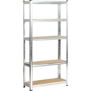 regál Kovový regál 70x30x154 cm stříbrný
