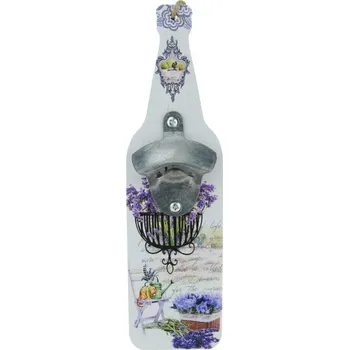 Otvírák Otvírák na pivo Levandule 26,5 cm (Dřevěný nástěnný otvírák)