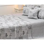 Podpěrová s.r.o. Oboustranný prošívaný přehoz DELUXE šedý ROMANTIC Velikost: Přehoz 160x220 cm DELUXE N