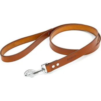 Vodítko pro psa BARICO Kožené vodítko Light Brown Typ karabiny / Šířka vodítka: Malá / 2,5 cm