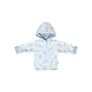 Dupačky Kabátek dvojitý oboustranný s kapucí Plameňáci Baby Service modrý