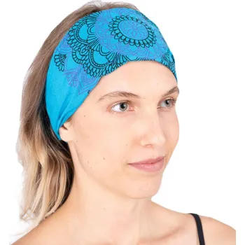 Šátek Čelenka s potiskem mandaly Ismerie Cyan, azurově modrá, Sittar