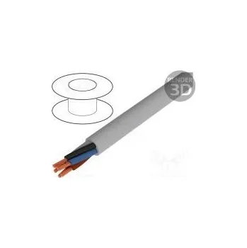 elektrický kabel HELUKABEL 11030 Vodič OB-500 4x0,75mm2 nestíněný 300/500V Cu lanko šedá