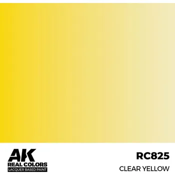 Modelářská barva AK Interactive Real Colors: Clear Yellow 17 ml.