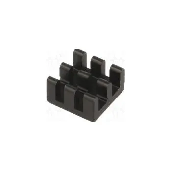 Chladič motoru Chladič lisovaný černá L 11mm W 11mm H 6mm hliník eloxovaný