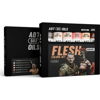 AK Interactive FLESH COLORS SET - ABT 502 OILS