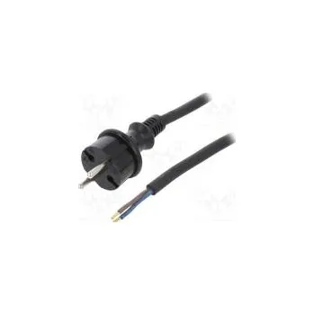 Napájecí kabel Kabel CEE 7/17 (C) vidlice,vodiče guma 2m černá 2x1,5mm2 16A