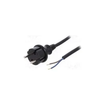 Napájecí kabel Kabel CEE 7/17 (C) vidlice,vodiče PVC 3m černá 2x1mm2 16A