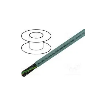 elektrický kabel HELUKABEL 10143 Vodič JZ-500 5G4mm2 nestíněný 300/500V Cu lanko šedá Třída 5