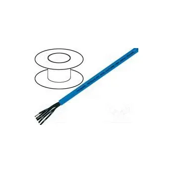 elektrický kabel HELUKABEL 14003 Vodič OZ-BL 4x0,75mm2 nestíněný 300/500V Cu lanko modrá