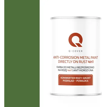 barva na kov Antikorozní akrylová Barva na kov Q-COVER 1 l TRÁVNĚ ZELENÁ RAL6010 polomatná