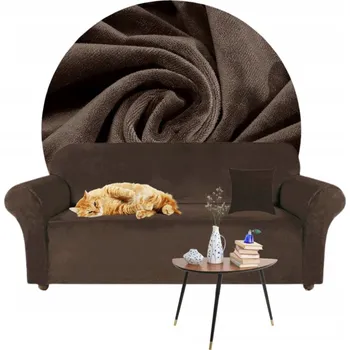 Napínací potah Potah na pohovku (kanape) Domidekor hnědý