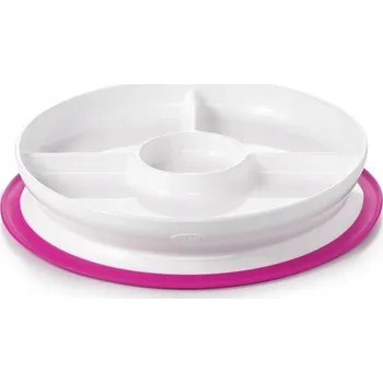 Talíř OXO Dětský talíř s přihrádkami a silikonovou přísavkou Pink (Růžový)