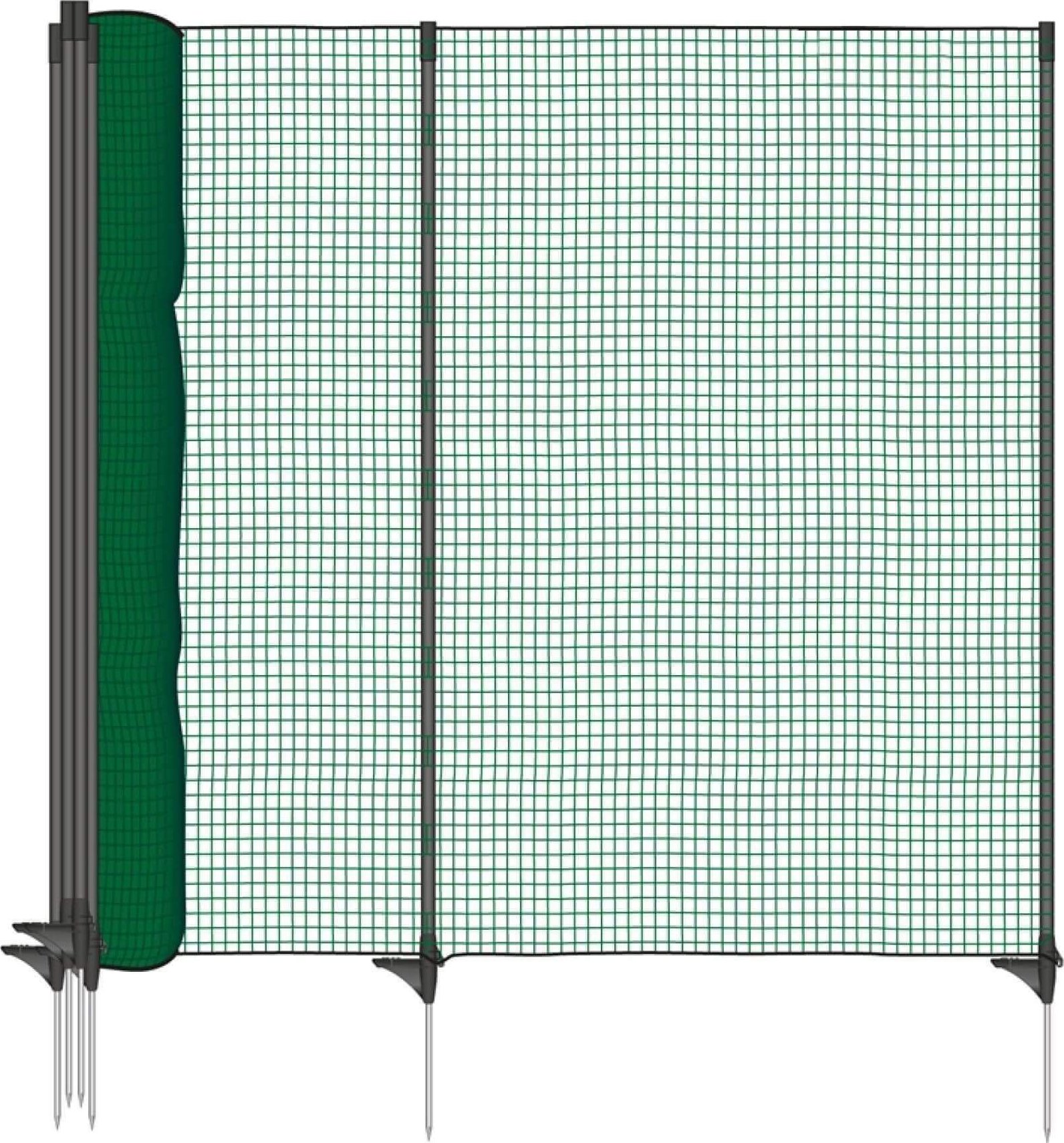 VNT electronics s.r.o. Univerzální zelená ohradníková síť, nevodivá FIX, délka 15 m, výška 90 cm