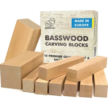 Multifunkční nůž BEAVERCRAFT Set of Basswood Carving Blocks 10 pcs