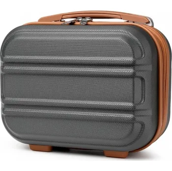 Kono K1871-1L Kosmetický kufřík 28cm Šedá/Hnědá ABS
