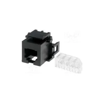 Elektrický konektor Zásuvka RJ12 PIN 6 zlacený Uspořádání výv 6p6c 26AWG-22AWG