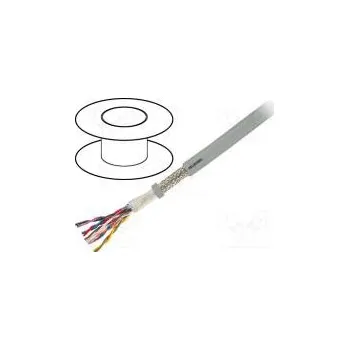 elektrický kabel HELUKABEL 19120 Vodič ovládací SUPER-PAAR-TRONIC-C-PUR 2x2x0,5mm2 šedá lanko