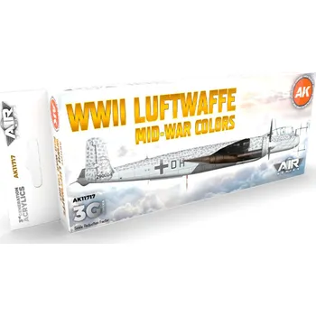 Modelářská barva AK Interactive WWII Luftwaffe Mid-War Colors SET 3G