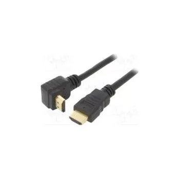 Video kabel Cable HDMI 2.0 HDMI plug,HDMI plug 90° PVC 3m black 30AWG