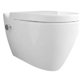 WC sedátko Závěsné sprchové WC Mineral, splachování bez okraje, bez speciální glazury, 3 - 4 l, 35 x 34 x 53 cm, bez wc sedátka - N TEMTASI