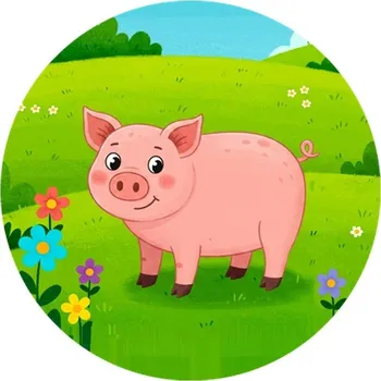 Jedlá dekorace na dort Hospodyňkám.cz Jedlý papír prasátko