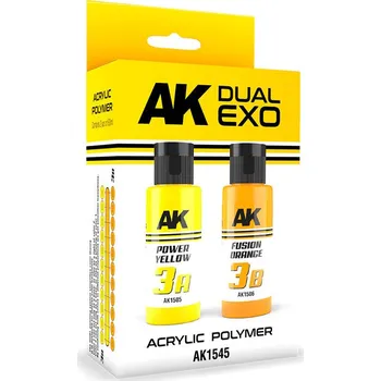 AK Interactive POWER YELLOW & FUSION ORANGE DUAL EXO Set 3