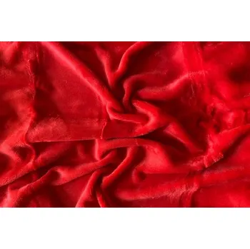 Prostěradlo Prostěradlo mikroflanel / mikroplyš SLEEP WELL® červená kikko 90x200 cm