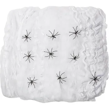 Party dekorace Extra velká umělá pavučina s pavouky